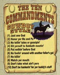 G17383-Cowboy 10 Commandments